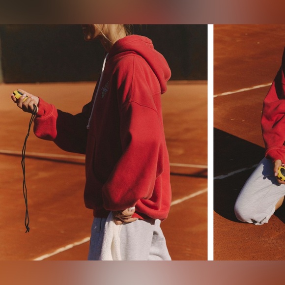 NWT Free People FP Movement Final Call Logo Hoodie - Cranberry - XS, S, M, L - Picture 3 of 10